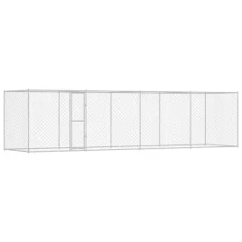 klatka-dla-psa-srebrny-800-x-200-x-256-cm-stal-galwanizowana