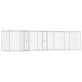 klatka-dla-psa-srebrny-800-x-200-x-200-cm-stal-galwanizowana