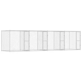 klatka-dla-psa-srebrny-800-x-200-x-200-cm-stal-galwanizowana