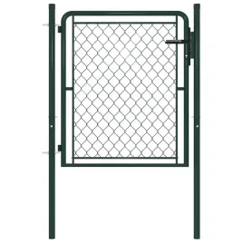 zielona-brama-ogrodzeniowa-stalowa-100-x-150-cm-z-zamkiem-i-klamka