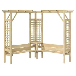 drewniana-pergola-ogrodowa-z-lawka-zielona-190x190x200-cm