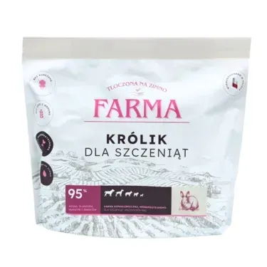 Karma sucha dla psa Farma Tłoczona na Zimno dla Szczeniąt Królik 2kg