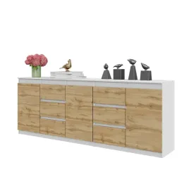 komoda-bialy-mat-dab-wotan-200cm-6-szuflad-3-drzwi-3-polki-zestaw-salon