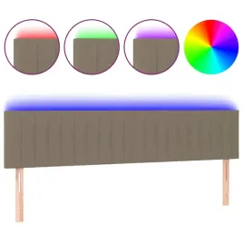 zaglowek-do-lozka-z-led-taupe-160x5x78-88-cm-tkanina