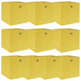 zolte-skladane-pudla-do-przechowywania-z-wlokniny-32x32x32-cm