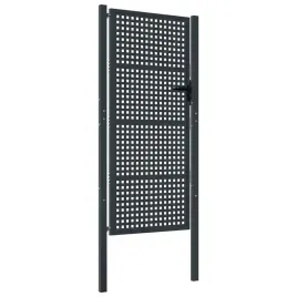 furtka-stalowa-antracytowa-105-x-250-cm-z-zamkiem-i-klamka
