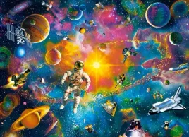 puzzle-200-ukladanka-kosmos-planety-gwiazdy-rakieta-astronauta-7-castor