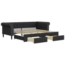 czarna-sofa-z-funkcja-spania-rozkladana-235-x-100-x-68-cm