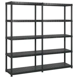 czarny-regal-na-ksiazki-z-tworzywa-sztucznego-85-x-40-x-185-cm-5-poziom