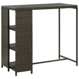 stolik-barowy-z-rattanu-pe-z-polkami-brazowy-120x60x110-cm