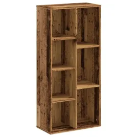 biblioteczka-z-7-polkami-material-drewnopochodny-stare-drewno-50x25x1