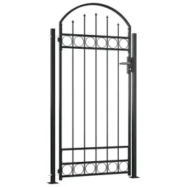furtka-ogrodowa-z-lukiem-i-pretami-stal-czarna-105x204-cm-zamek-3-kl