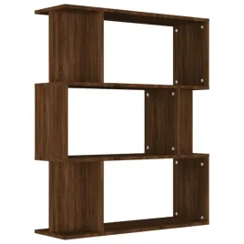 regal-brazowy-dab-80-x-24-x-96-cm-z-3-duzymi-i-6-mniejszymi-przegrodkami