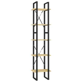 drewniany-regal-na-ksiazki-z-metalowa-rama-40x30x105-cm-i-40x30x70-cm
