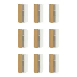 9-szt-szafka-scienna-z-polkami-biala-debowa-40x100-cm