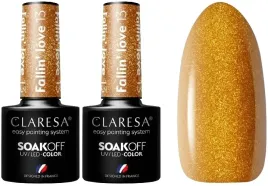 2-x-claresa-lakier-hybrydowy-fallin-love-13-5g-cieply-kolor-zlota-blask
