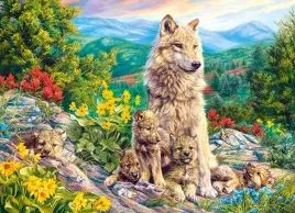 puzzle-200-ukladanka-dla-dzieci-obraz-zwierzeta-wilki-wilk-7-castor