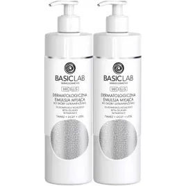 dermo-emulsja-myjaca-basiclab-skora-wrazliwa-i-delikatna-2x300ml-witamina-e