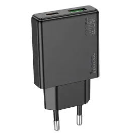 hoco-ladowarka-sieciowa-slim-usb-a-typ-c-pd-qc3-0-3a-20w-n38-czarna