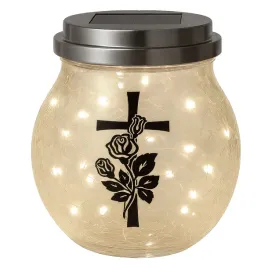 znicz-solarny-led-lampion-na-grob-statuetka-na-cmentarz-roza-krzyz-nagrobny