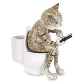 figurka-kot-na-wc-z-telefonem-13x12x55