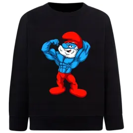 bluza-dziecieca-bez-kaptur-prezent-bawelna-papa-smerf-nadruk-122-128-w430