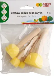 pedzel-gabkowy-okragly-mix-4-wielkosci-happy-color