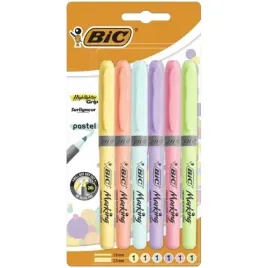 zestaw-zakreslacz-bic-grip-pastelowe-kolory-blister-6-sztuk