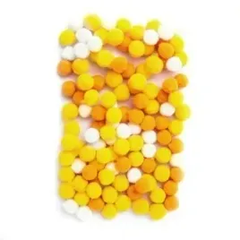 pompony-poliestrowe-1-cm-mix-zolty-120-szt-dalprint
