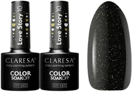 2-x-claresa-lakier-hybrydowy-love-story-10-5g-gleboka-czern-zlote-drobinki