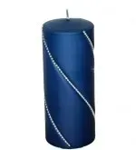 swieca-bolero-mat-czarny-walec-granatowy-h18cm