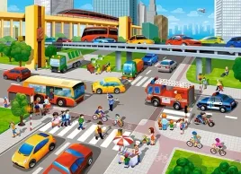 puzzle-70-ukladanka-dla-dzieci-auta-pociag-straz-ulice-miasto-5-castor