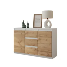 komoda-bialy-mat-dab-wotan-120-cm-szeroka-2-drzwi-2-polki-3-szuflady