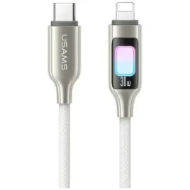 kabel-usams-tc-series-sj749-30w-usb-c-do-lightning-12-m-tytanowy
