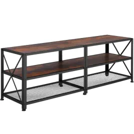 stolik-rtv-tectake-chicago-industrialny-141-cm-ciemne-drewno