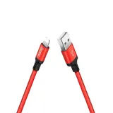 kabel-x14-3-1a-2-m-do-iphone-hoco-czerwony-stan-nowy