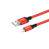 kabel-x14-3-1a-2-m-do-iphone-hoco-czerwony-kolor-czerwony