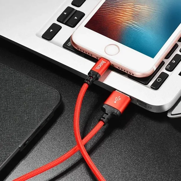 kabel-x14-3-1a-2-m-do-iphone-hoco-czerwony-stan-nowy-kolor-czerwony