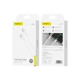foneng-kabel-x63-usb-c-usb-c-pd-60w-1m-bialy