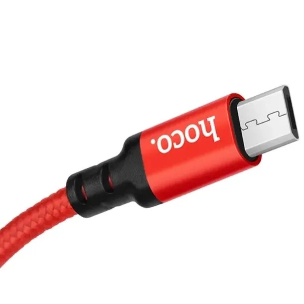 hoco-kabel-x14-micro-usb-3-1a-2m-czerwony-kolor-czerwony