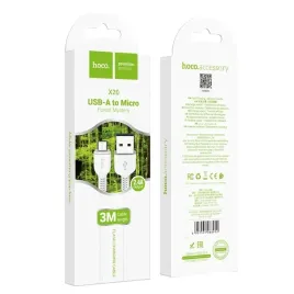 hoco-kabel-x20-micro-usb-3-1a-3m-bialy