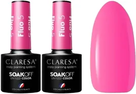 2-x-claresa-lakier-hybrydowy-fluo-5-5g-intensywny-roz-wysoka-trwalosc