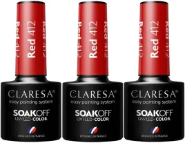3-x-claresa-lakier-hybrydowy-red-412-5g-czerwony-trwaly-kolor-super-blask