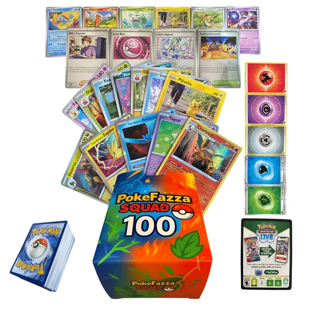 Mega Zastaw 155 ORYGINALNYCH Kart Pokemon w tym 25 Holo - 20 Trenerów - EX/V