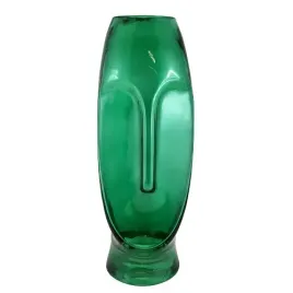 wazon-twarz-zielony-szklany-30cm