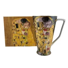 kubek-klimt-pocalunek-500-ml-czarny-duzy-w-pudelku