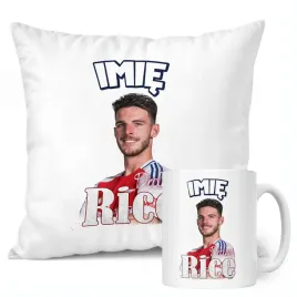 zestaw-personalizowany-kubek-poduszka-declan-rice-arsenal