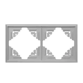 abex-ramka-podwojna-2x-do-serii-luna-kolor-srebrna-ip20-81x152x6mm-ra-2l