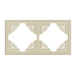 abex-ramka-podwojna-2x-do-serii-luna-kolor-bezowa-ip20-81x152x6mm-ra-2l