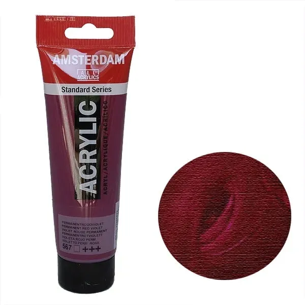 Farba akrylowa AMSTERDAM 120 ml - 567 - PERMANENT RED VIOLET